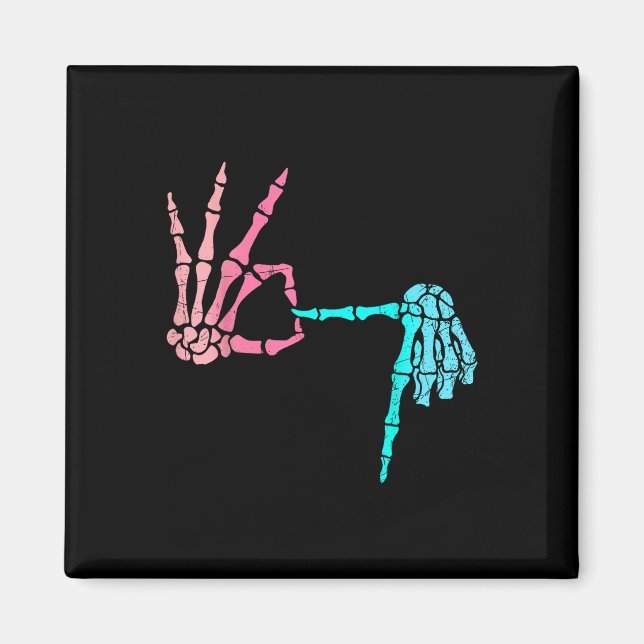 67 Meme Skeleton Drip Ice Cream 67 Baseball Lifest Magnet (Front)