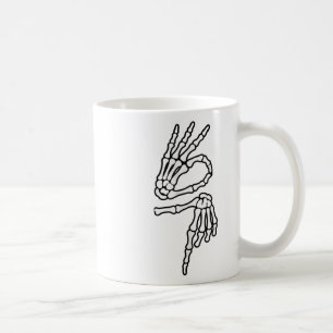 67 Meme Skeleton Hand 6 7 Halloween Six Seven _1 Coffee Mug