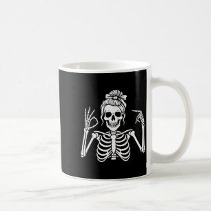 67 Meme Skeleton Hand 6 7 Halloween Six Seven Coffee Mug