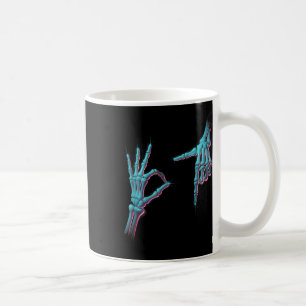 67 Meme Skeleton Hand 6 7 Halloween Six Seven Funn Coffee Mug