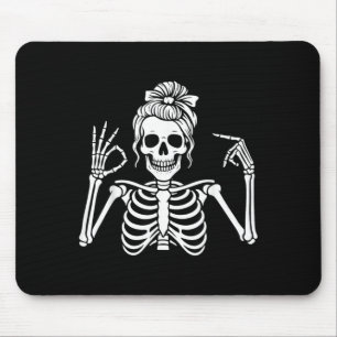 67 Meme Skeleton Hand 6 7 Halloween Six Seven Mouse Mat