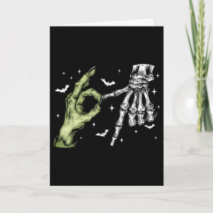 67 Meme Skeleton Zombie Hand 6 7 Halloween Six Sev Card