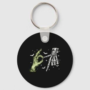 67 Meme Skeleton Zombie Hand 6 7 Halloween Six Sev Key Ring