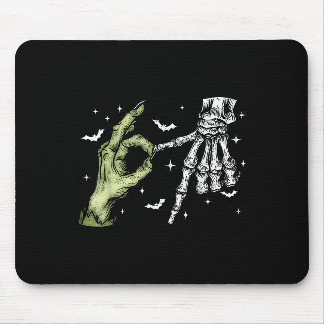 67 Meme Skeleton Zombie Hand 6 7 Halloween Six Sev Mouse Mat (Front)