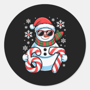 67 Meme Snowman Brainrot Funny Christmas Kids Boys Classic Round Sticker