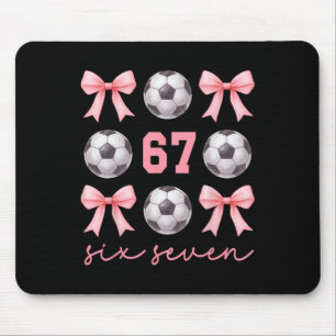 67 Meme Soccer Mom Sister Coquette Bows Pink Girls Mouse Mat