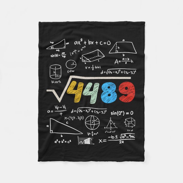 67 Meme Square Root 4489 Do The Math Funny Birthda Fleece Blanket (Front)