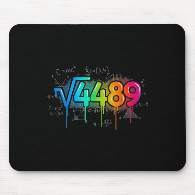 67 Meme Square Root 4489 Drip Six Seven Math Teach Mouse Mat (Front)