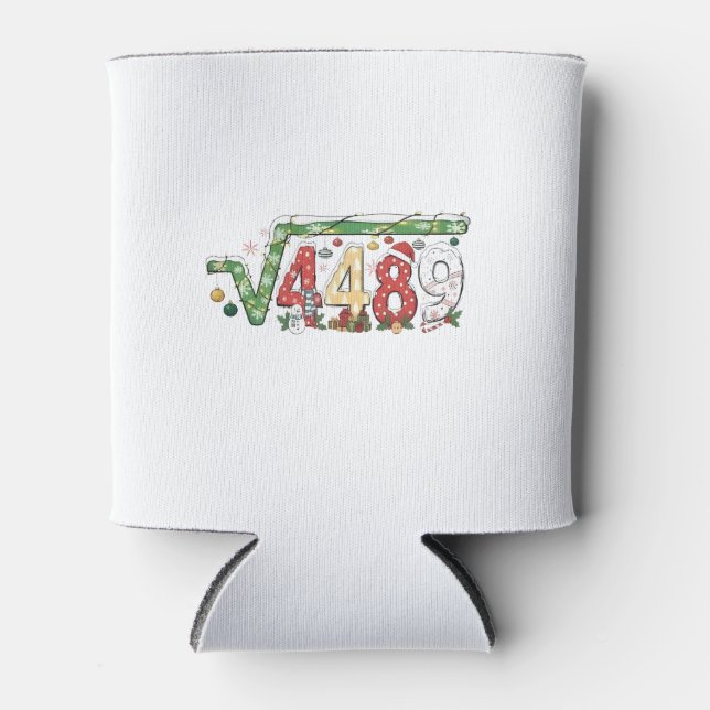 67 Meme Square Root 4489 Six Seven Math Christmas Can Cooler (Front)