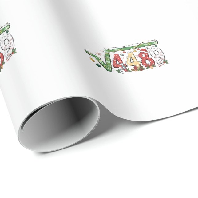 67 Meme Square Root 4489 Six Seven Math Christmas Wrapping Paper (Roll Corner)