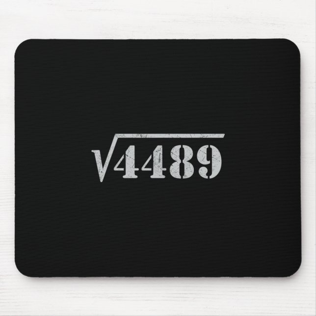 67 Meme Square Root 4489 Slang Math 6 7 Retro Men  Mouse Mat (Front)