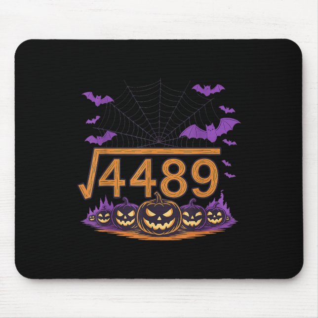 67 Meme Square Root 4489 Slang Math Halloween Cost Mouse Mat (Front)