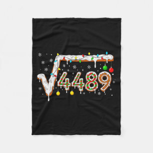67 Meme Square Root 4489 Slang Math Teacher Funny Fleece Blanket