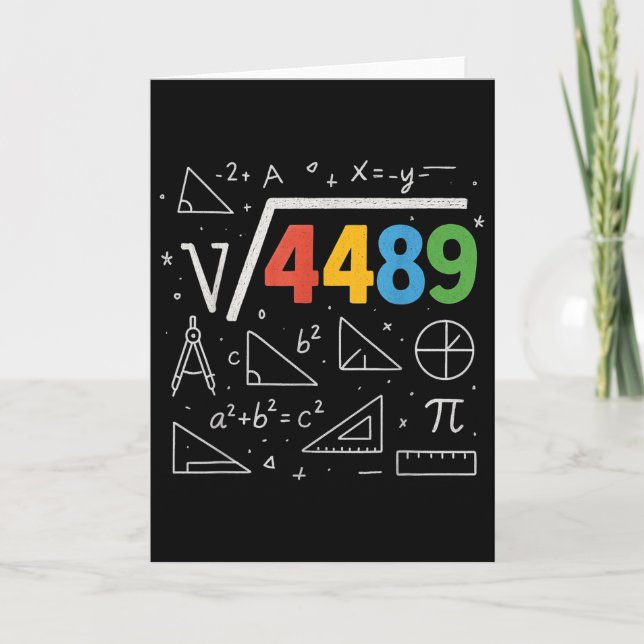 67 Meme Square Root 4489 Slang Six Seven Math Teac Card (Front)