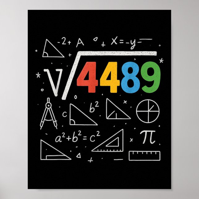67 Meme Square Root 4489 Slang Six Seven Math Teac Poster (Front)