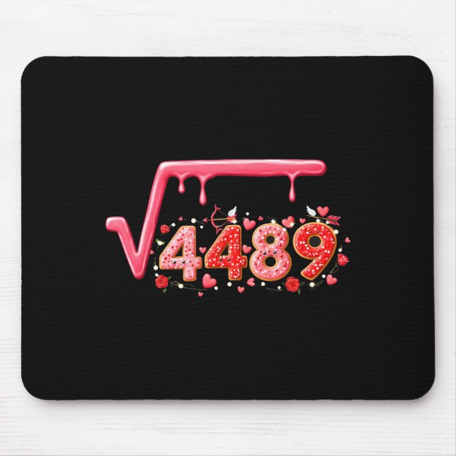 67 Meme Square Root 4489 Slang Valentine Math Teac Mouse Mat (Front)