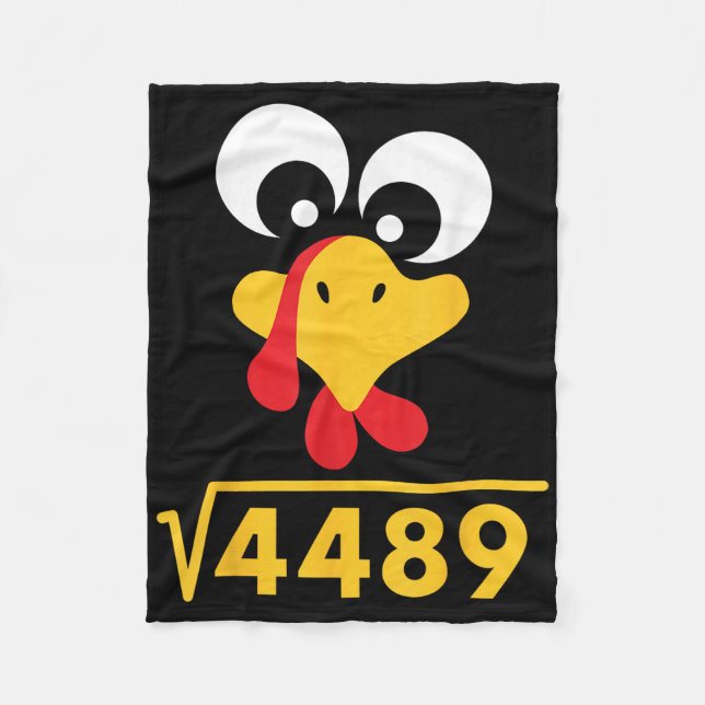 67 Meme Square Root 4489 Turkey Thanksgiving Math  Fleece Blanket (Front)