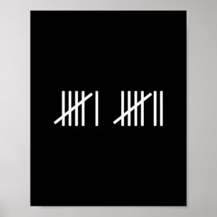 67 Meme Tally Marks Counting Slang 6 7 Brainrot Mi Poster