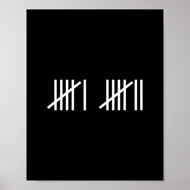 67 Meme Tally Marks Counting Slang 6 7 Brainrot Mi Poster (Front)