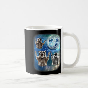 67 Meme Three Racoon Howling At The Moon 67  Coffee Mug
