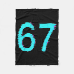 67 Meme Trending Gen Z Alpha Six Seven 6 7 Fleece Blanket