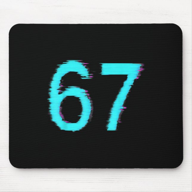67 Meme Trending Gen Z Alpha Six Seven 6 7  Mouse Mat (Front)