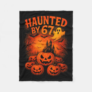 67 Meme Trendy Ghost Halloween Funny Six Seven Gen Fleece Blanket