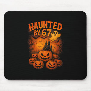 67 Meme Trendy Ghost Halloween Funny Six Seven Gen Mouse Mat