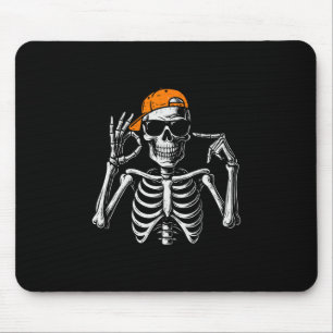 67 Meme Trendy Skeleton Halloween Funny Six Seven Mouse Mat