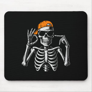 67 Meme Trendy Skeleton Halloween Funny Six Seven Mouse Mat