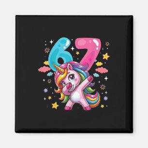 67 Meme Unicorn For Girls Six Seven Meme Brainrot  Magnet