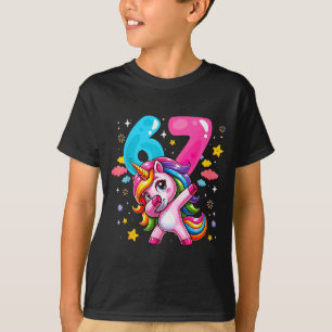 67 Meme Unicorn For Girls Six Seven Meme Brainrot T-Shirt