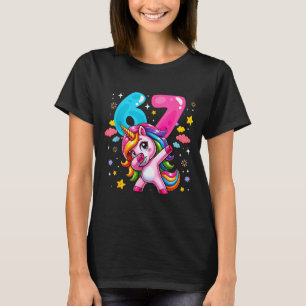 67 Meme Unicorn For Girls Six Seven Meme Brainrot  T-Shirt