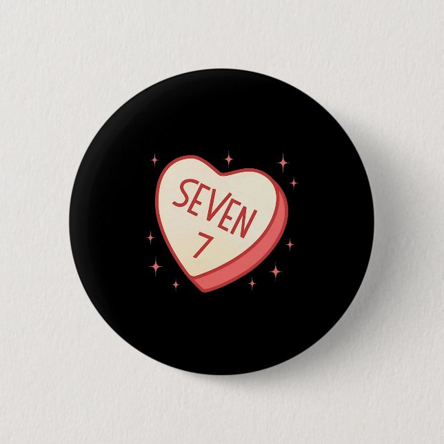 67 Meme Valentines Day Candy Heart Six Seven Match 6 Cm Round Badge (Front)