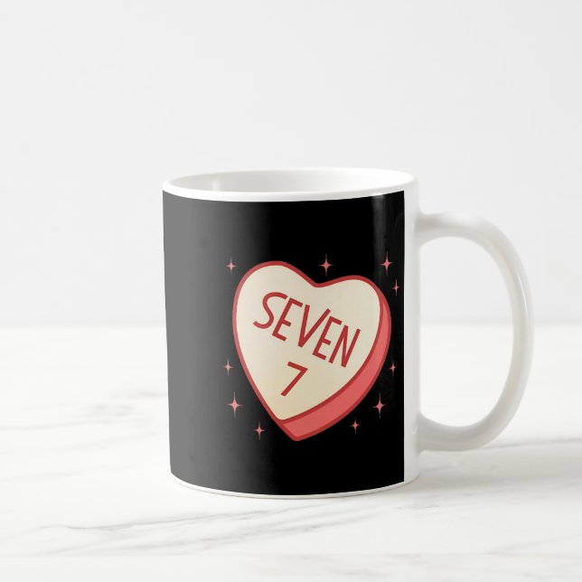 67 Meme Valentines Day Candy Heart Six Seven Match Coffee Mug (Right)