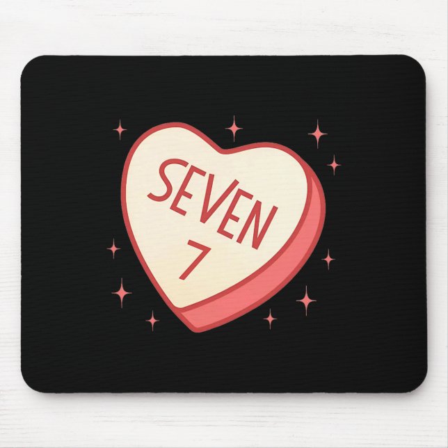67 Meme Valentines Day Candy Heart Six Seven Match Mouse Mat (Front)