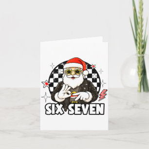 67 Meme Xmas Six Seven Santa 6 7 Christmas Men Wom Card
