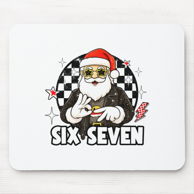 67 Meme Xmas Six Seven Santa 6 7 Christmas Men Wom Mouse Mat (Front)