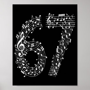 67 Music Meme Six Seven Music Teacher Musician Poster