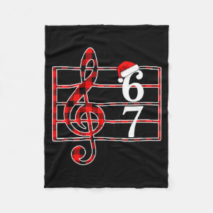 67 Music Meme Slang Musician Santa Music Teacher C Fleece Blanket