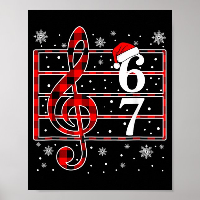 67 Music Meme Slang Musician Santa Music Teacher C Poster (Front)