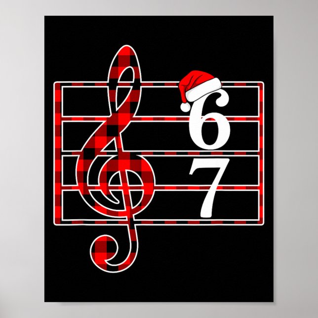 67 Music Meme Slang Musician Santa Music Teacher C Poster (Front)