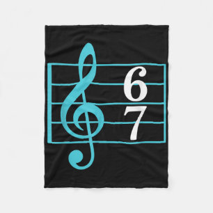 67 Music Meme Slang Six Seven Music Teacher Funny  Fleece Blanket