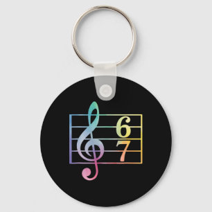 67 Music Meme Slang Six Seven Music Teacher Funny Key Ring