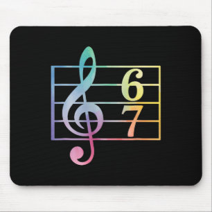 67 Music Meme Slang Six Seven Music Teacher Funny Mouse Mat