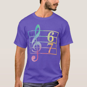 67 Music Meme Slang Six Seven Music Teacher Funny  T-Shirt