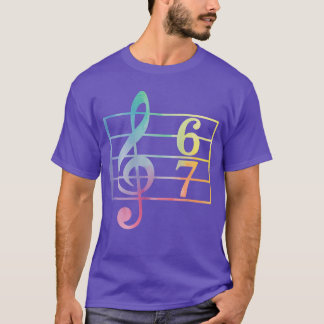67 Music Meme Slang Six Seven Music Teacher Funny  T-Shirt