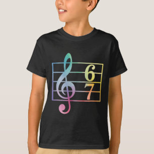 67 Music Meme Slang Six Seven Music Teacher Funny T-Shirt