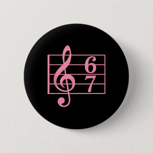 67 Music Meme Slang Six Seven Music Teacher Musici 6 Cm Round Badge