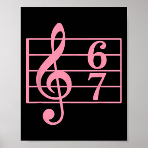 67 Music Meme Slang Six Seven Music Teacher Musici Poster